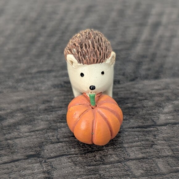 Other - Hedgehog with Pumpkin MINI Decorative Figurine